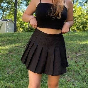 Pleated schoolgirl skirt